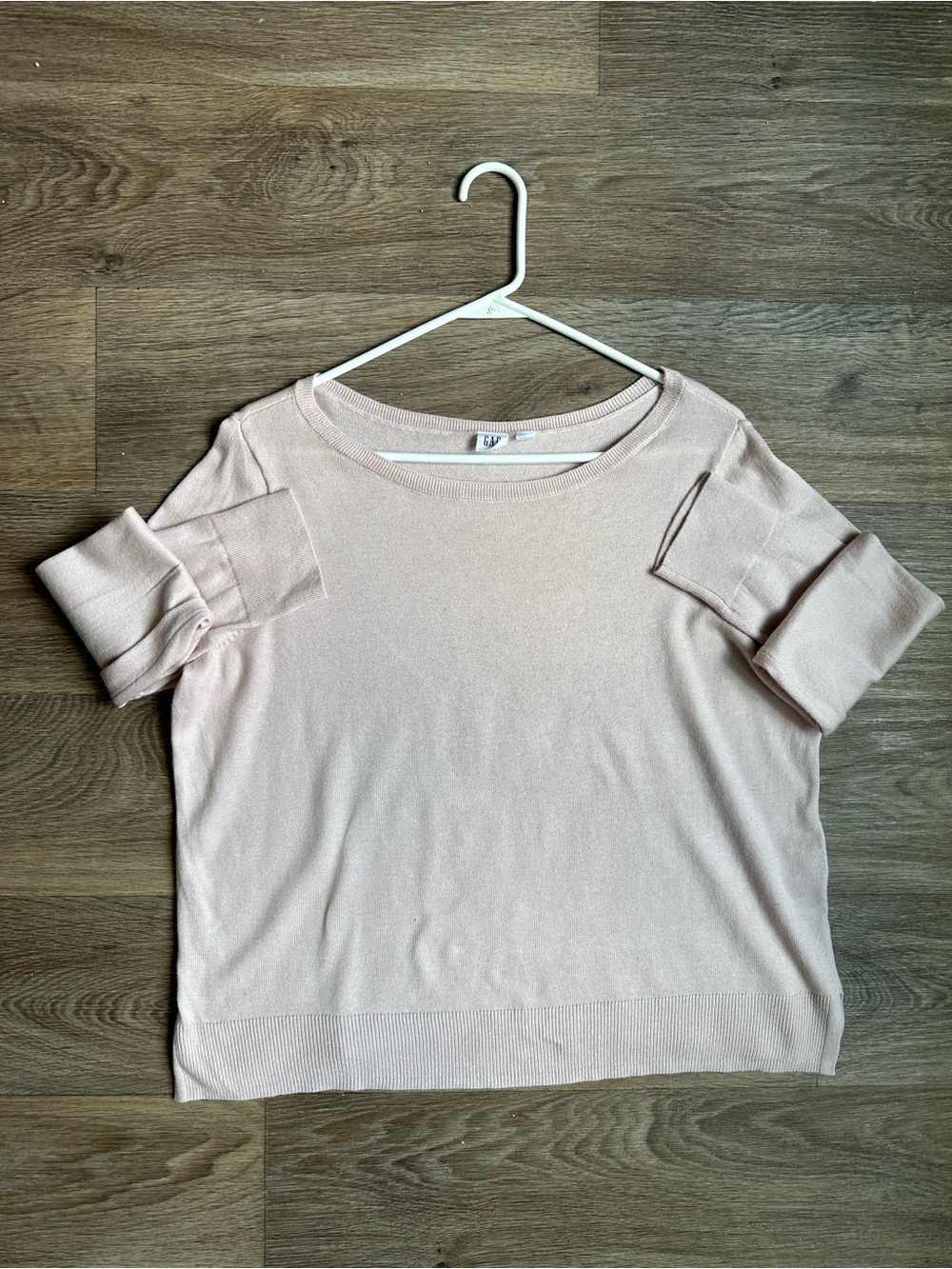 GAP Women’s Pink Long Sleeve Knit Sweater Top Crewneck Size Medium Cottage